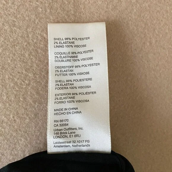 Free People Sierra Lace Mini Dress Size 10 Tan Black Ruched Flirty Strappy NWOT - Picture 7 of 8